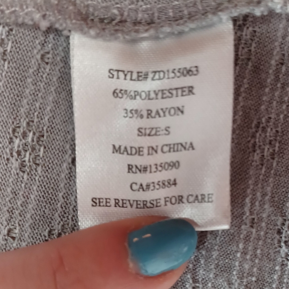 Z Supply Lightweight Gray Cami Dress with Lacy Bottom - Picture 5 of 5